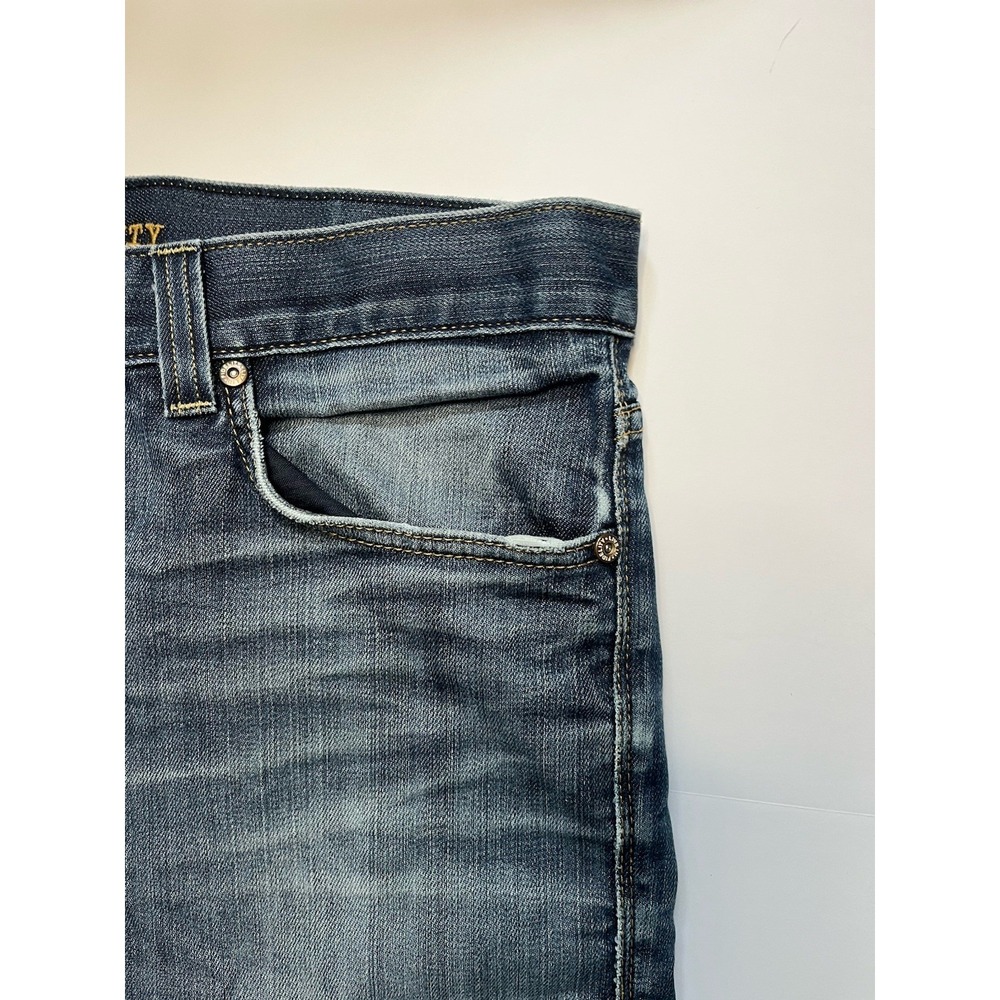 Fidelity Jeans Mens Blue Distressed Calvary Selvedge Seam 50-11/33 Denim - Picture 5 of 13